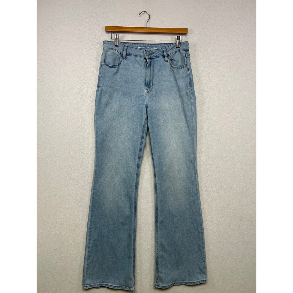 Boho Retro Old Navy Women 10 Light Wash High Rise Wow Flare Jeans